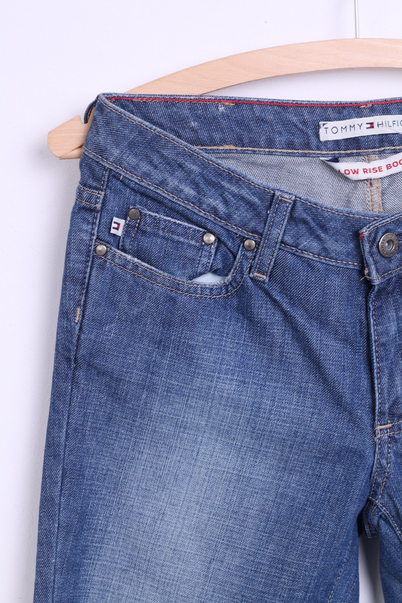 Tommy Hilfiger Womens 2R Jeans Trousers Low Rise Boot Cotton - RetrospectClothes