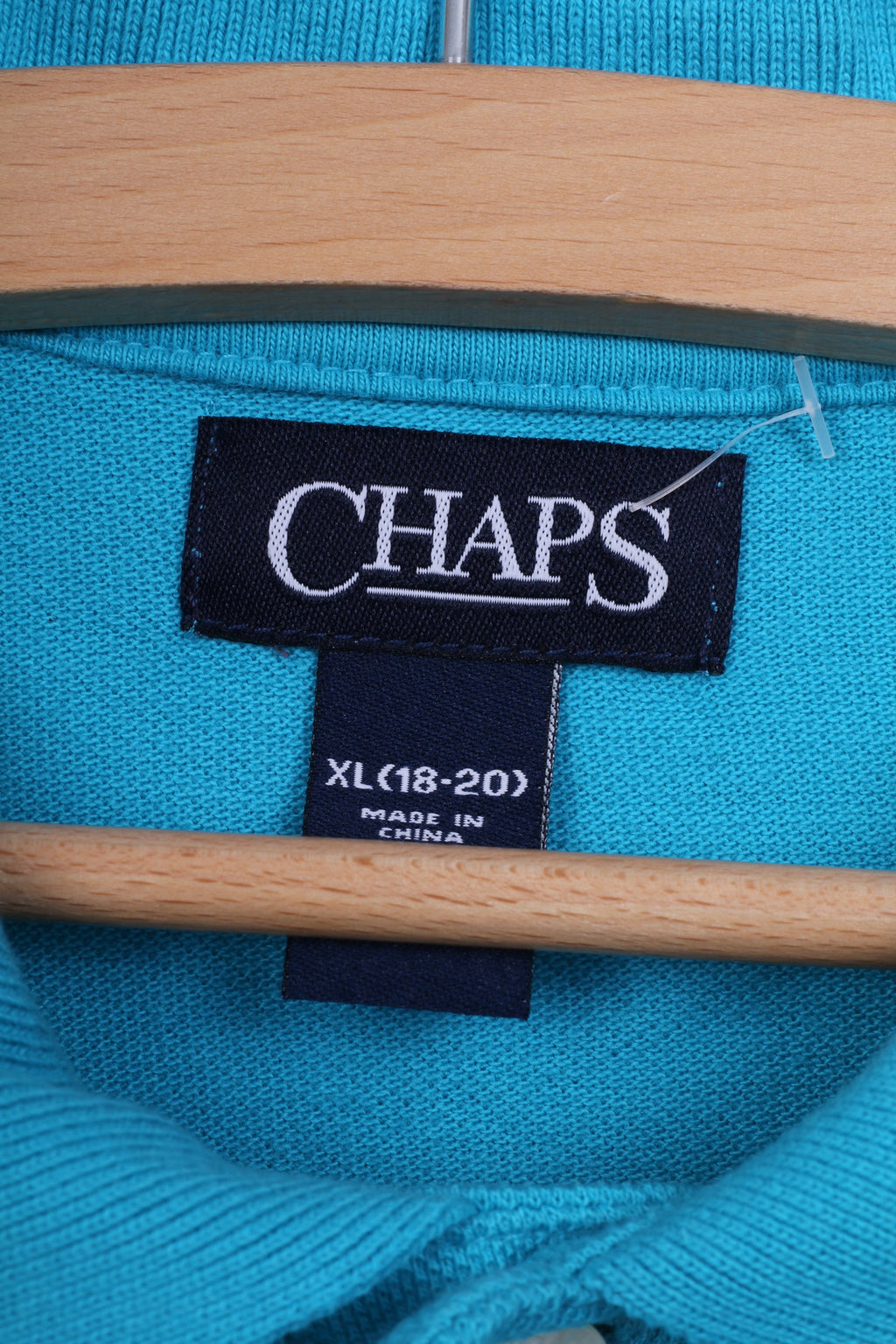 Polo Chaps Youth XL (18-20) Blu a maniche corte in cotone estivo 