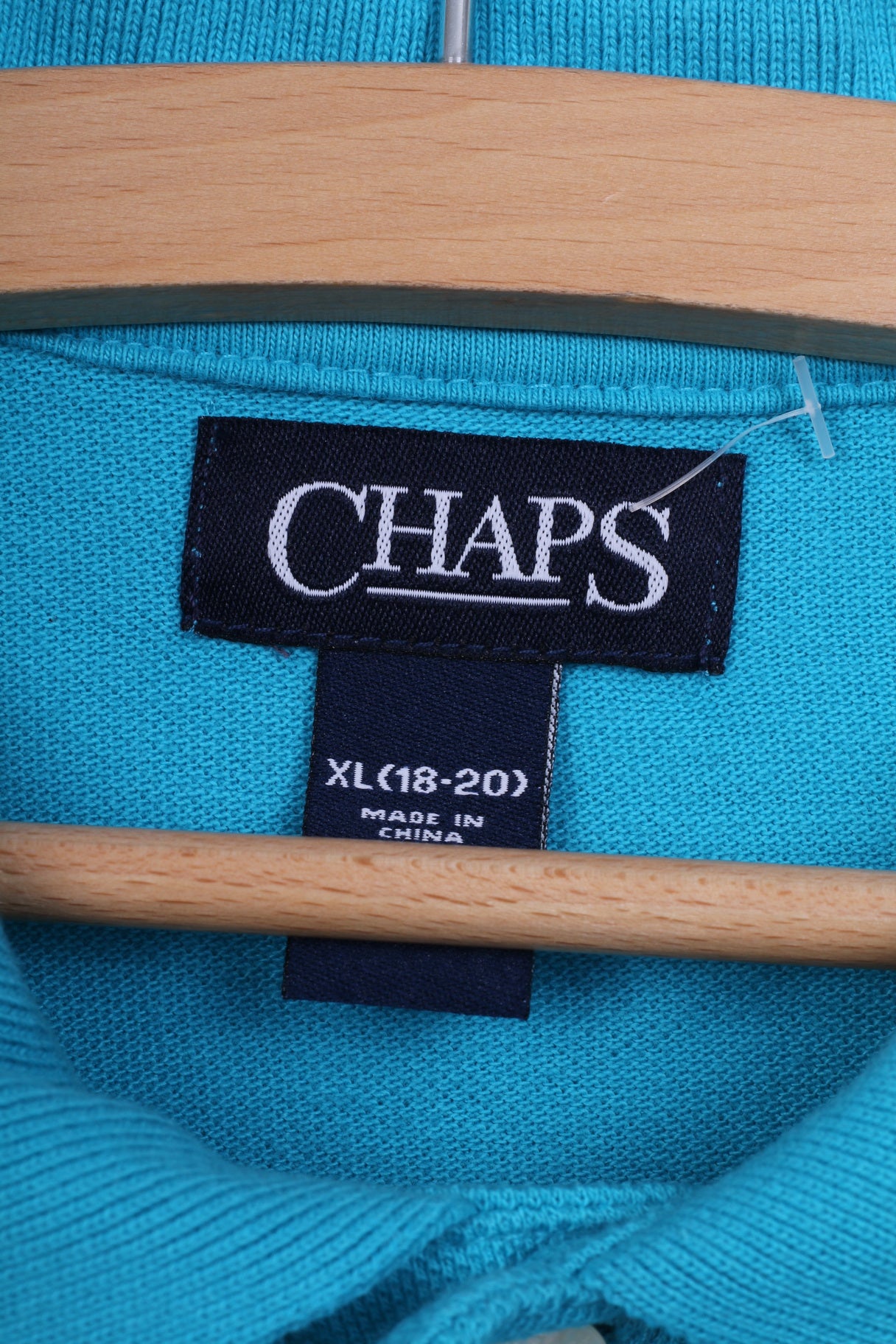 Polo Chaps Youth XL (18-20) Blu a maniche corte in cotone estivo 