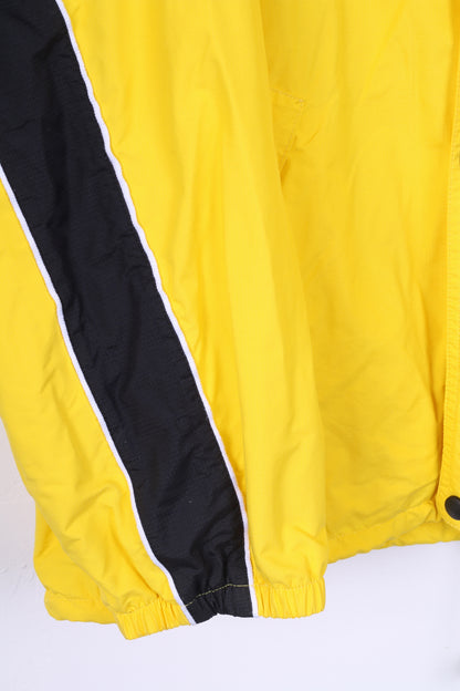 SORRY Mens L Jacket Nylon Waterproof Yellow Hidden Hood