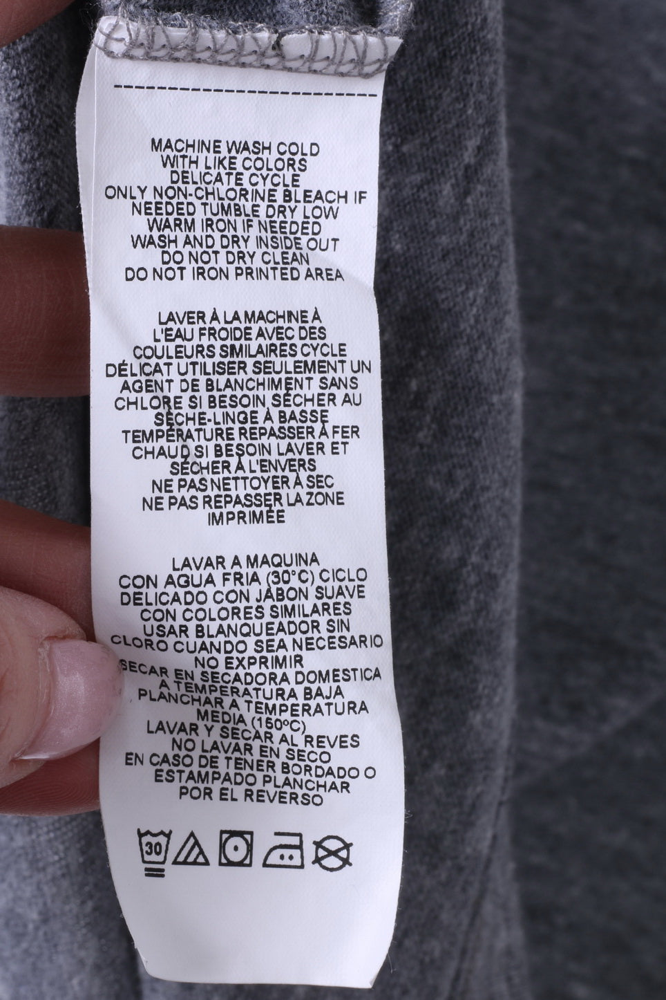 Penguin T-Shirt L Homme Gris Coton Stretch Col Rond Graphique Relax