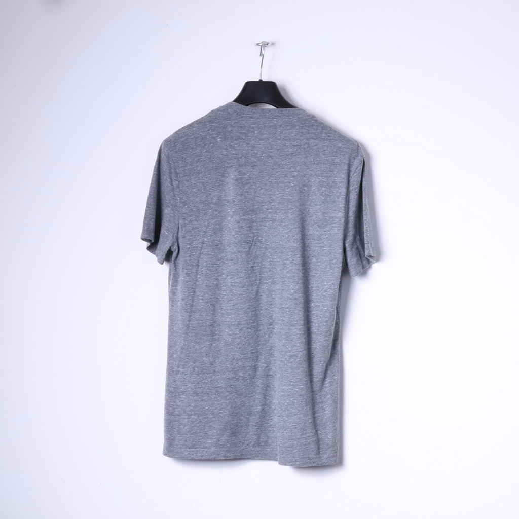 Penguin T-Shirt L Homme Gris Coton Stretch Col Rond Graphique Relax