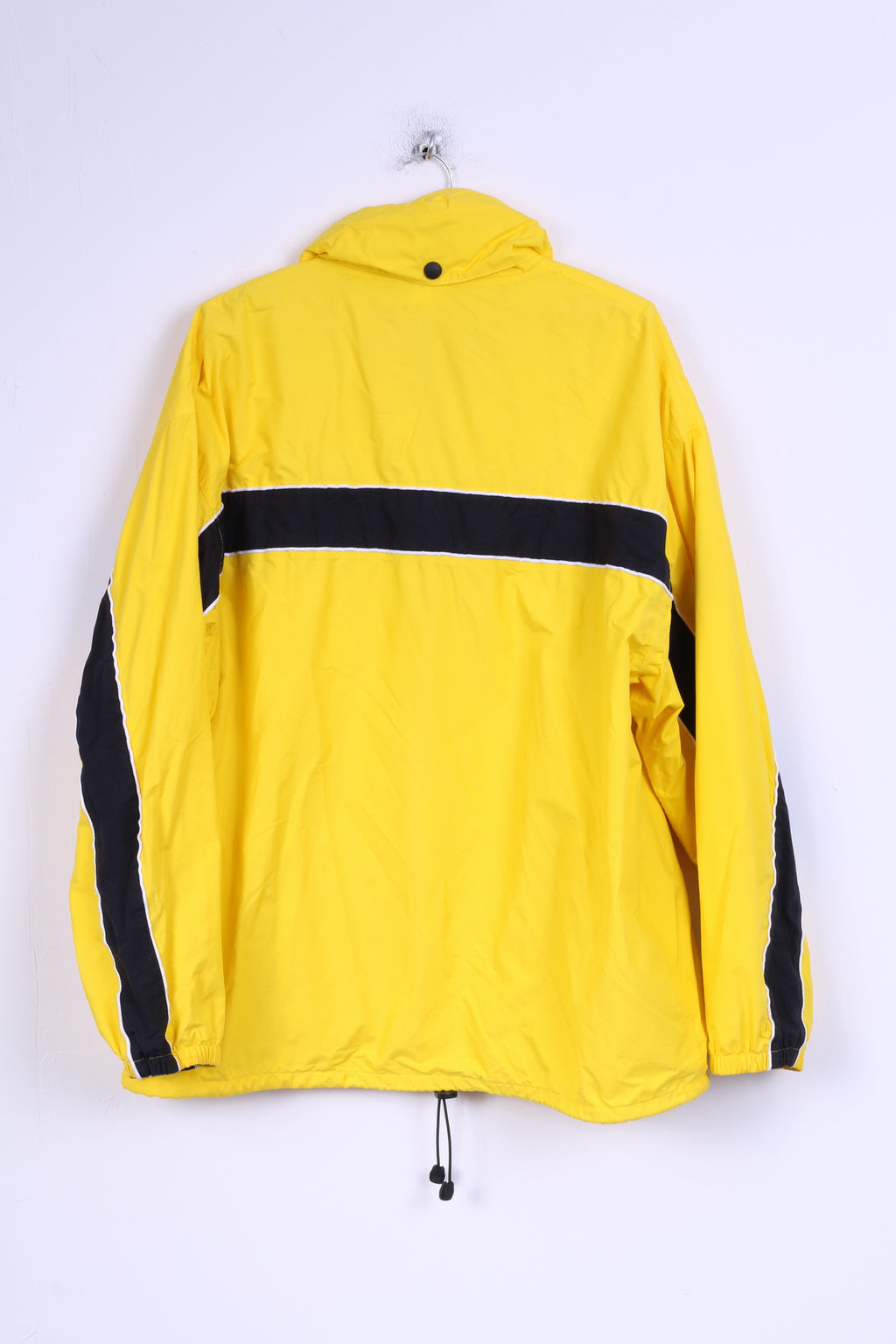 SORRY Mens L Jacket Nylon Waterproof Yellow Hidden Hood