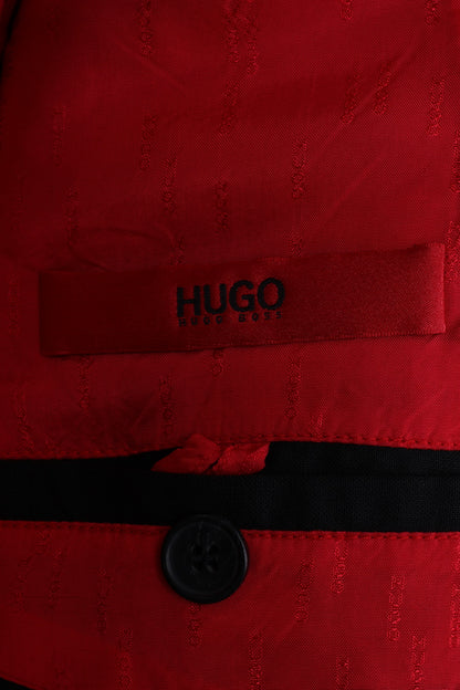 Hugo Boss Men 98 40 Blazer Jacket Single Breasted Black Amaro/Helse Wool