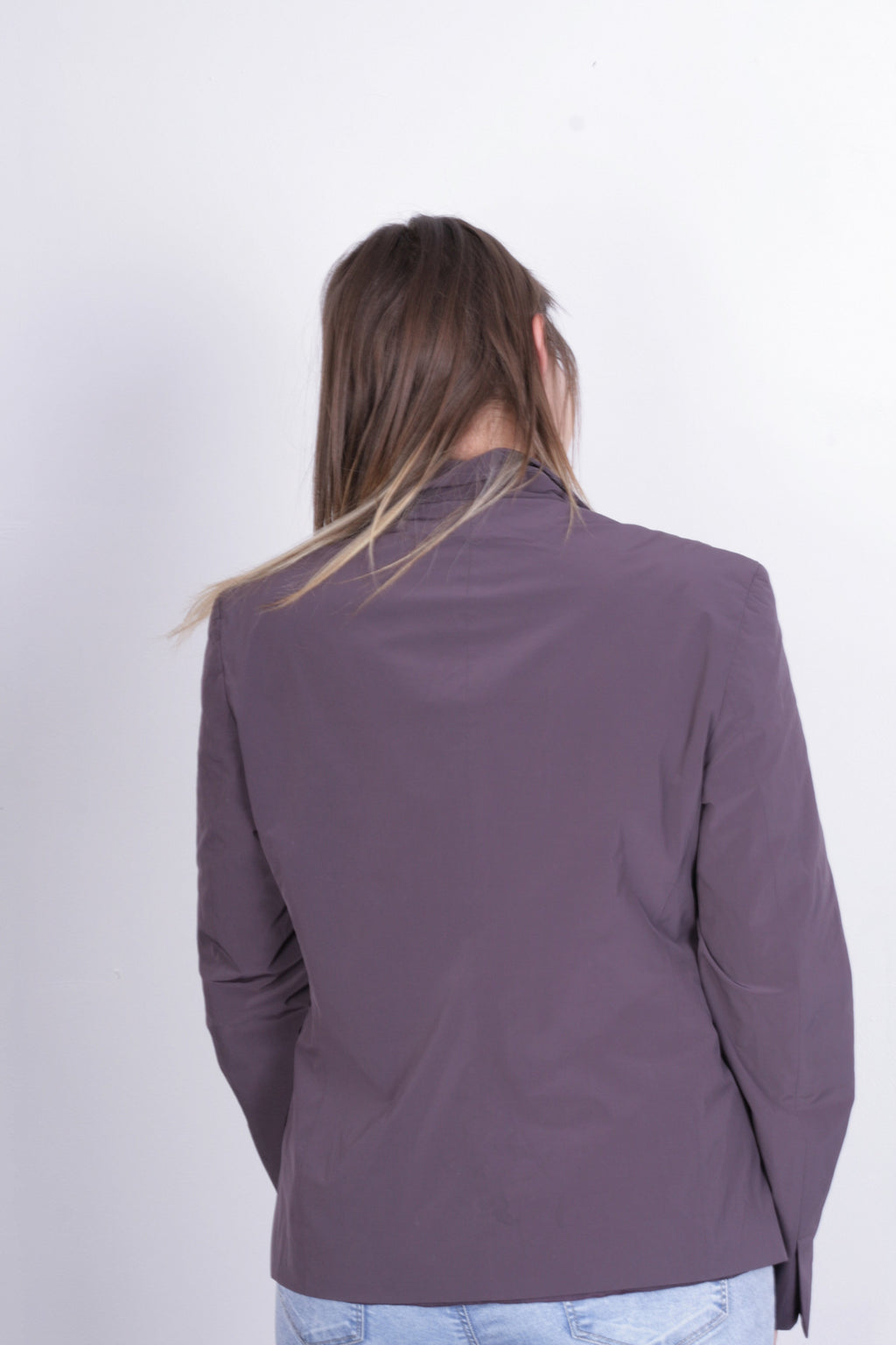 Toni Gard Womens 16 M Top Suit Purple Buttons Down Nylon - RetrospectClothes