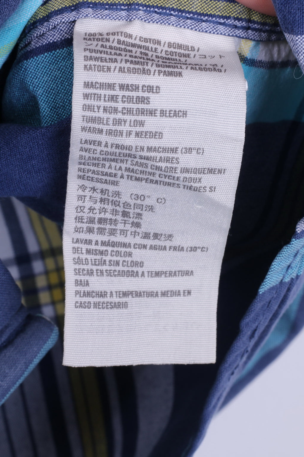 Hollister Mens S Casual Shirt Cotton Blue Checkered Hooded Long Sleeve