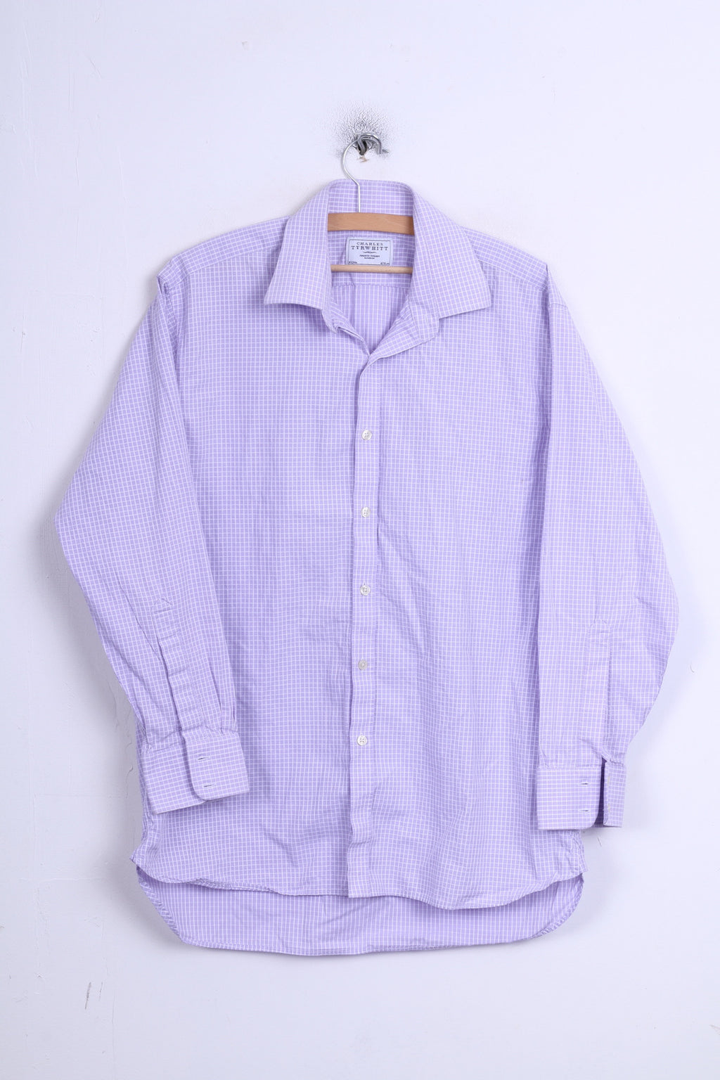 Charles Tyrwhitt Camicia casual da uomo 16.5/34 Cotone lilla Jermyn Street London
