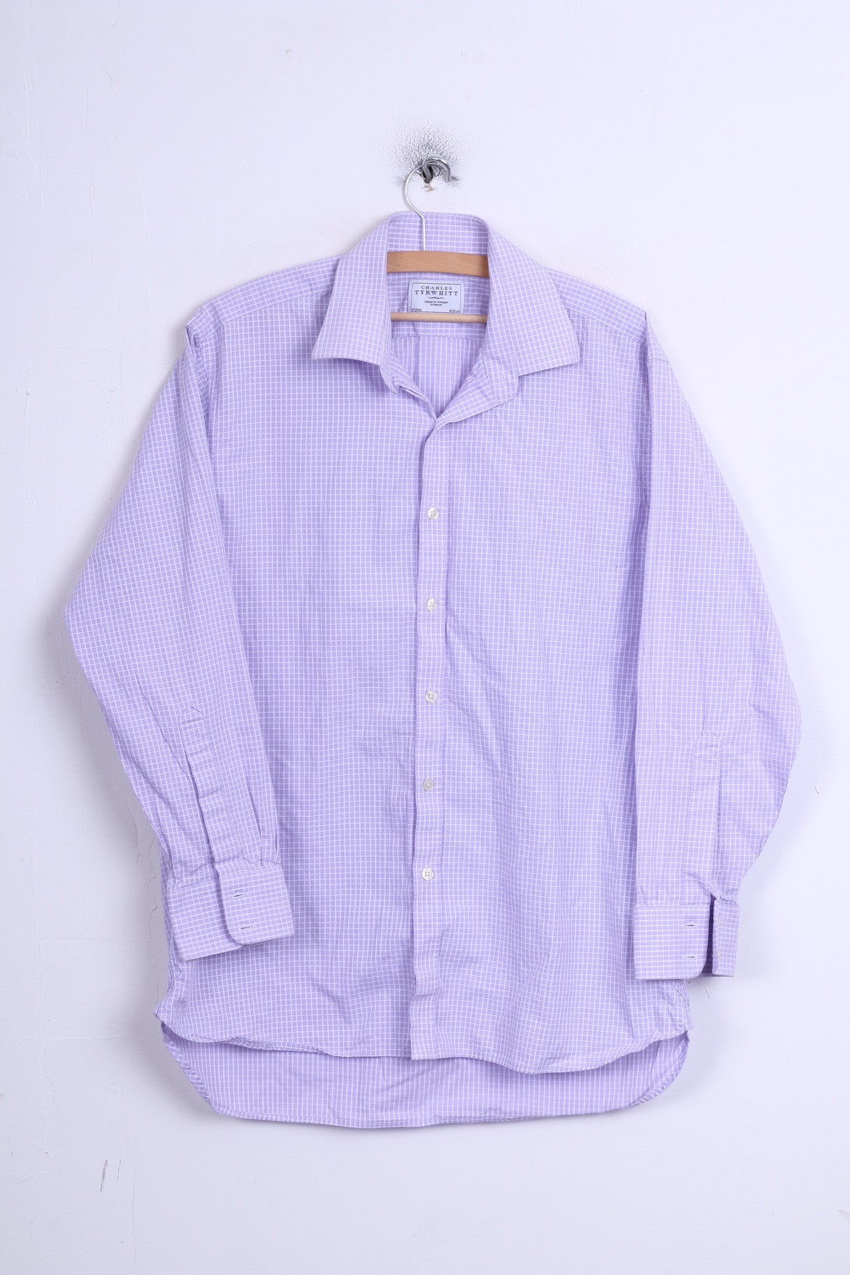 Charles Tyrwhitt Camicia casual da uomo 16.5/34 Cotone lilla Jermyn Street London