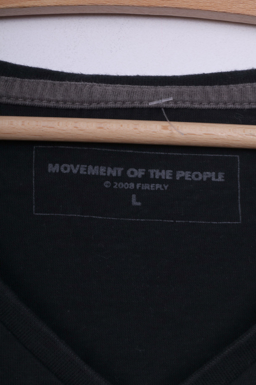 Firefly Movement of the People Mens L Graphic Shirt V Neck Black