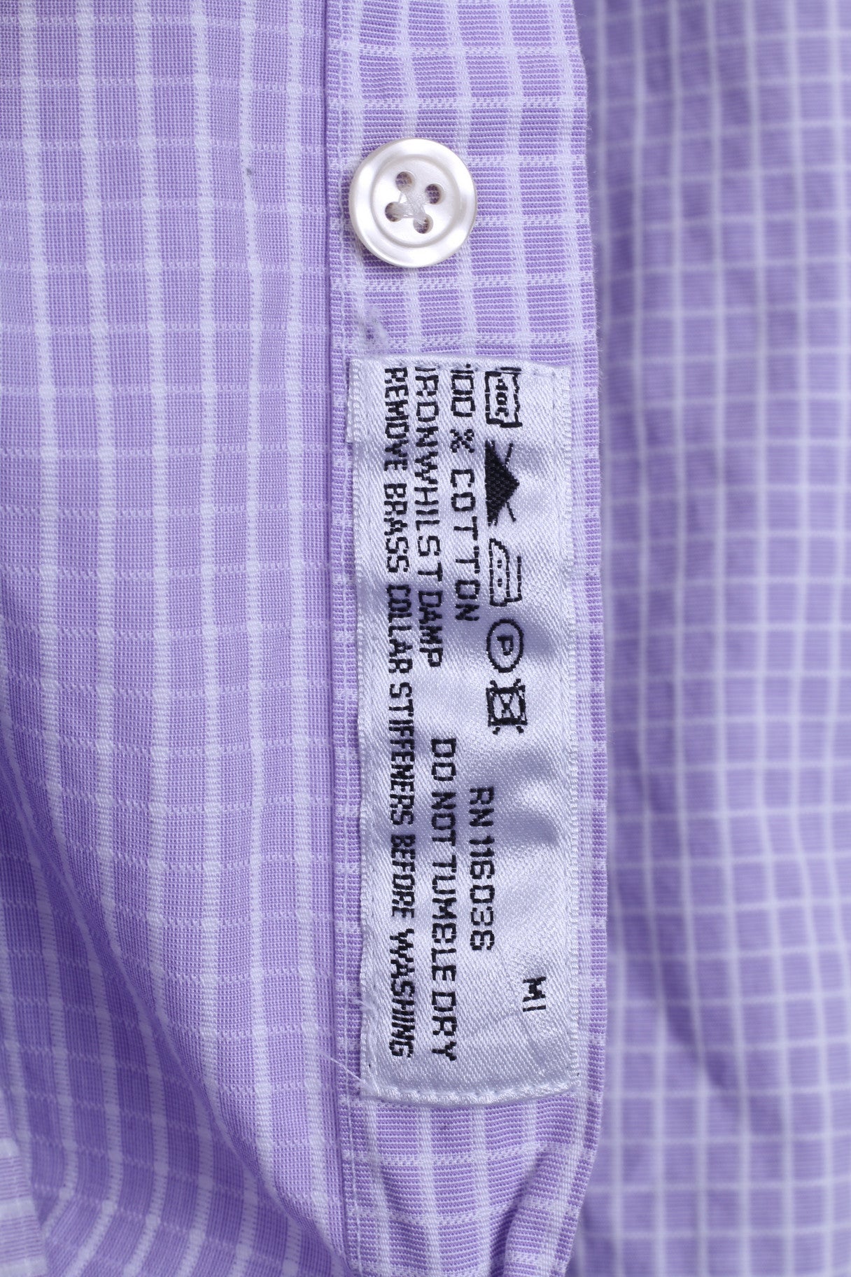 Charles Tyrwhitt Camicia casual da uomo 16.5/34 Cotone lilla Jermyn Street London