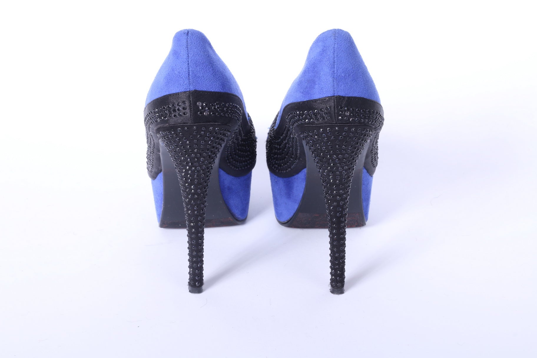 Krasceva Donna 39 6 Scarpe Décolleté Tacchi Peep Toe Blu
