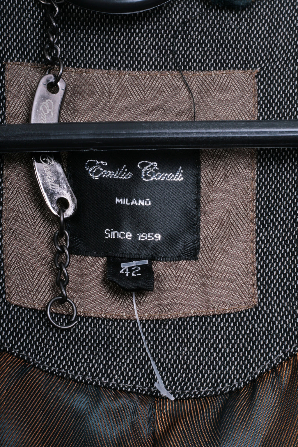 Emilio Corali Womens 42 L Jacket Grey Blazer Milano Single Breasted - RetrospectClothes