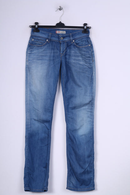 Levis Staruss&Co Womens W29 L34 Jeans Trosuers Denim 470 Staright Fit Blue Cotton