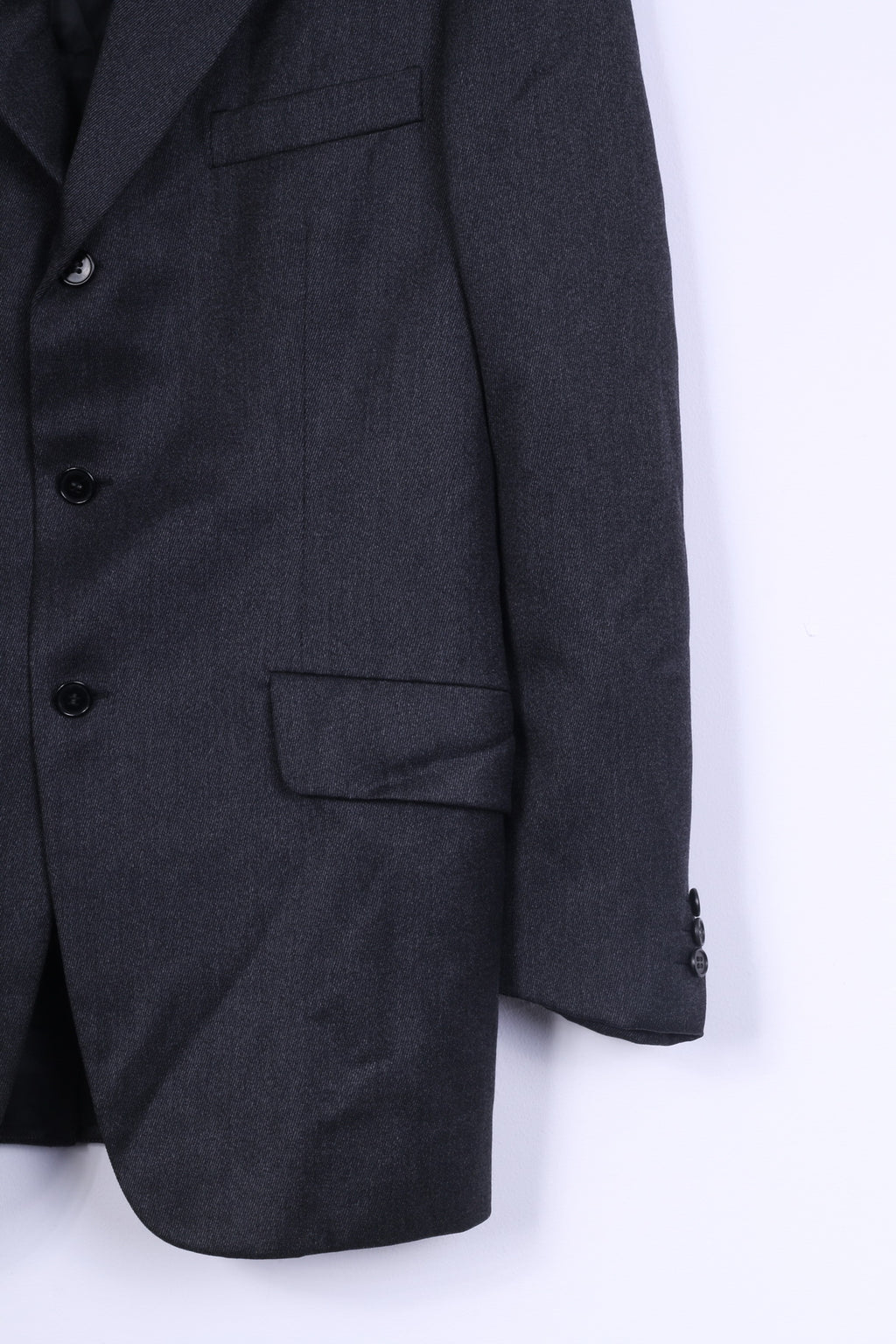 Chester Barrie For Rackhams Veste M Blazer Charbon à Boutonnage Simple pour Homme