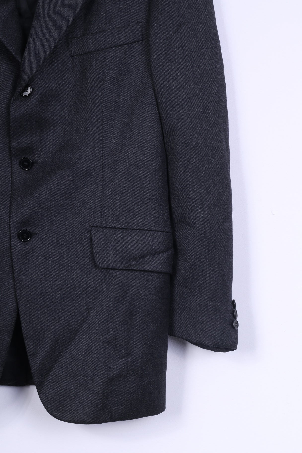 Chester Barrie For Rackhams Veste M Blazer Charbon à Boutonnage Simple pour Homme