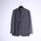 Jaeger Mens 40R S Blazer Grey Striped Myfair 100% Wool Single Breasted Jacket
