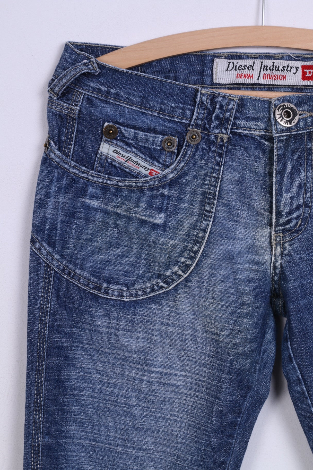 Diesel Industry Womens 29 Trousers Jeans Blue Denim Cotton Italy