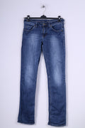 Jeans Mustang W28 L36 da donna Emily cotone blu gamba dritta vero denim