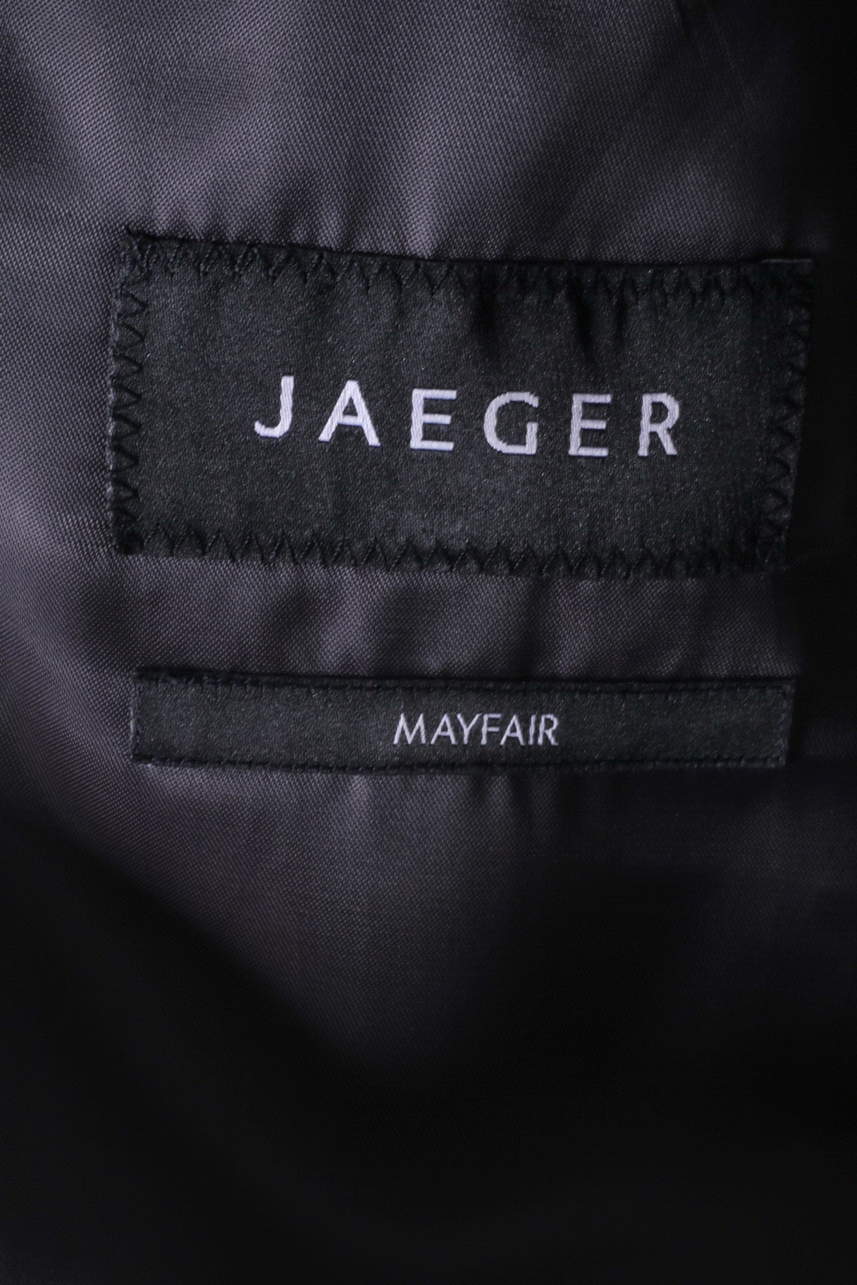 Jaeger Uomo 40R S Blazer Grigio a righe Myfair 100% lana giacca monopetto