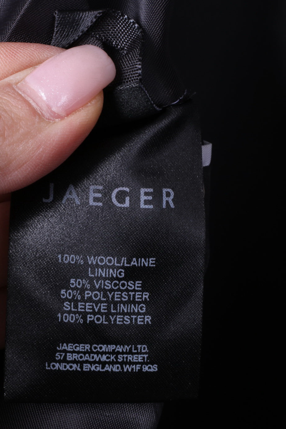 Jaeger Uomo 40R S Blazer Grigio a righe Myfair 100% lana giacca monopetto