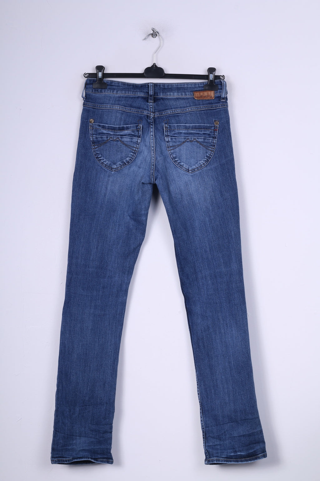 Mustang Womens W28 L36 Jeans Emily Cotton Blue Straight Leg True Denim