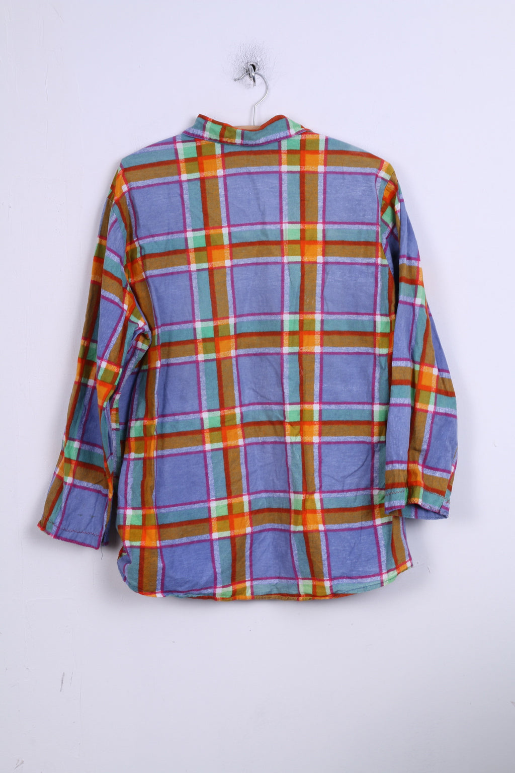 Camicia casual da uomo Lora 42 176-182 a quadri blu arancione