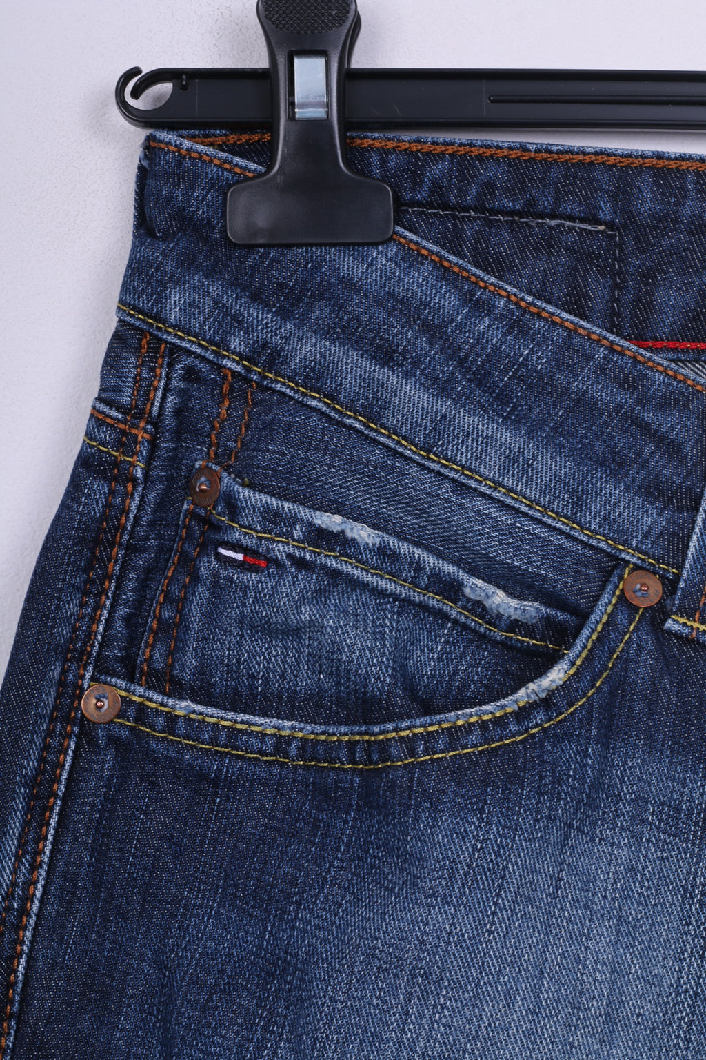 Hilfiger Denim Donna W29 L32 Jeans Sally Pantaloni Denim Old School Blu Cotone