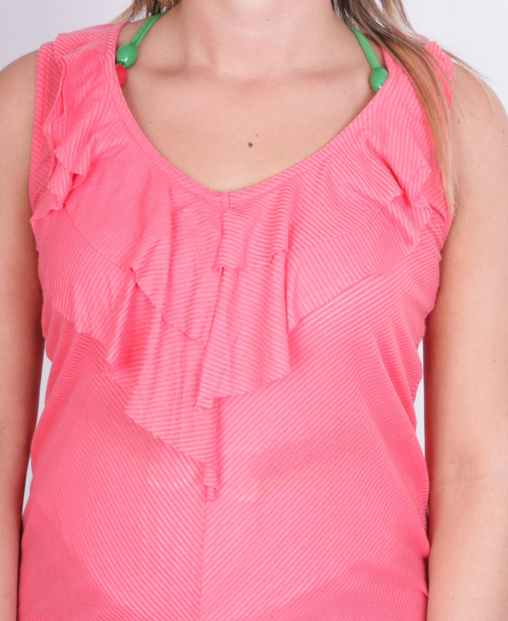 DKNY Jeans Womens S Shirt Sleeveless Collar Cotton Top Jersey - RetrospectClothes