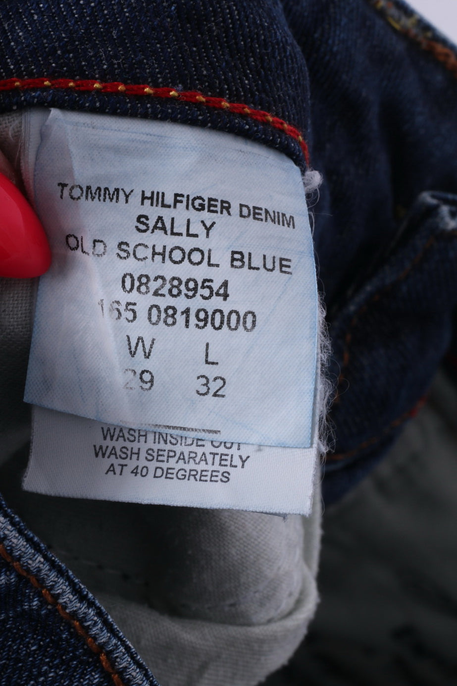 Hilfiger Denim Donna W29 L32 Jeans Sally Pantaloni Denim Old School Blu Cotone