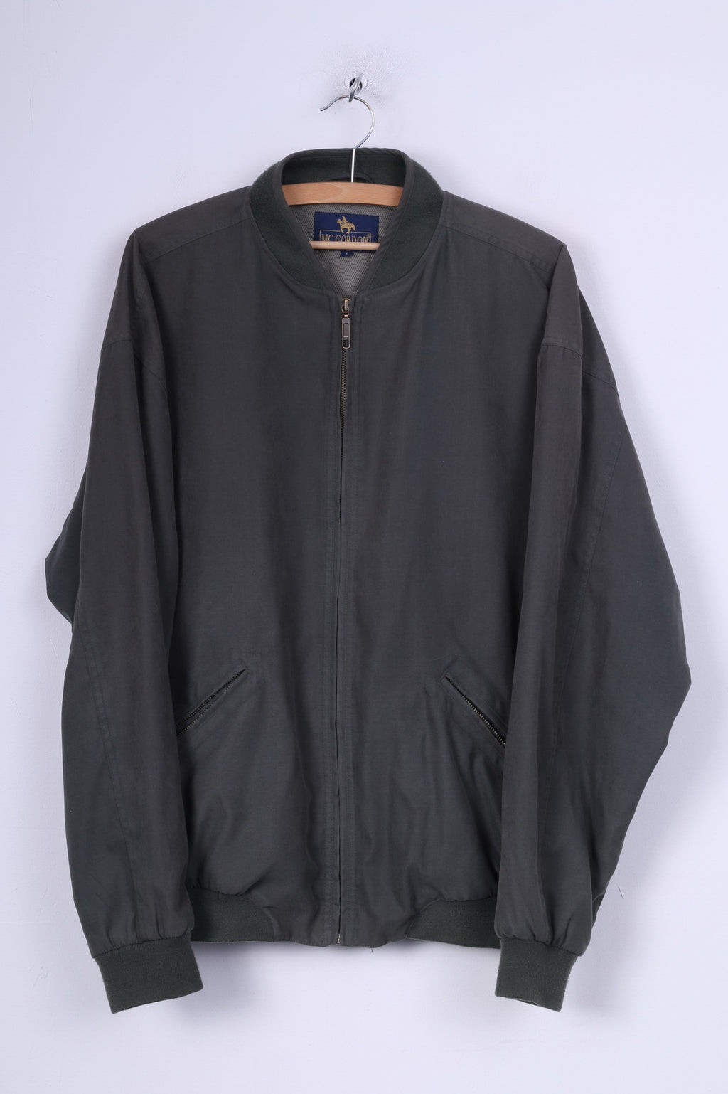 Mc.Gordon Mens L Bomber Jacket Green Full Zipper Vintage