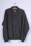 Mc.Gordon Mens L Bomber Jacket Green Full Zipper Vintage