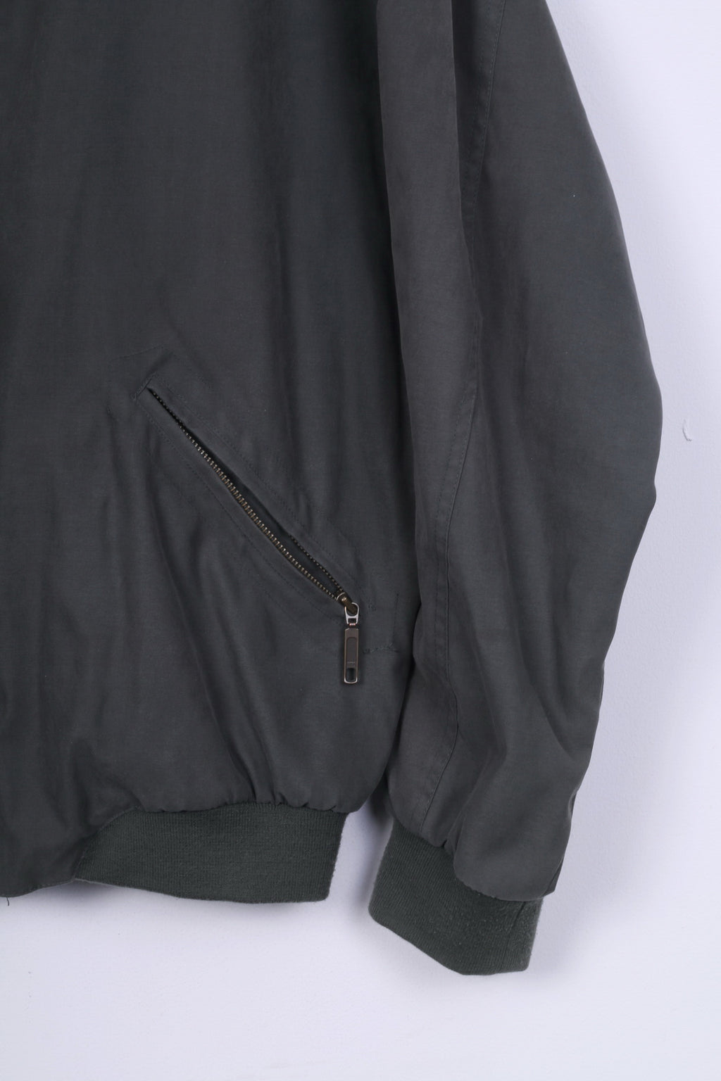 Mc.Gordon Mens L Bomber Jacket Green Full Zipper Vintage