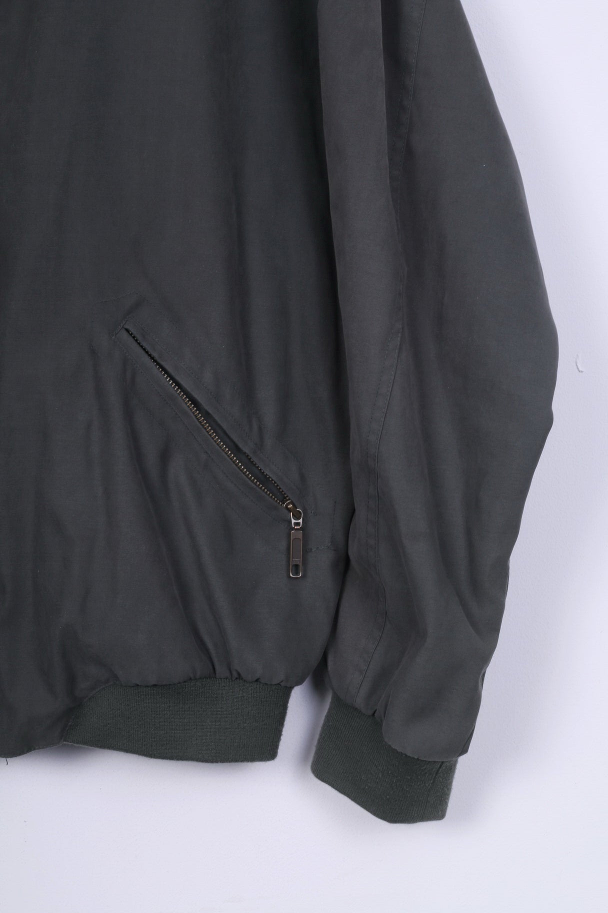 Mc.Gordon Mens L Bomber Jacket Green Full Zipper Vintage