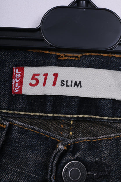 Levis Staruss&amp;Co Pantaloni Jeans W31 L32 da Donna Denim 511 Slim Navy