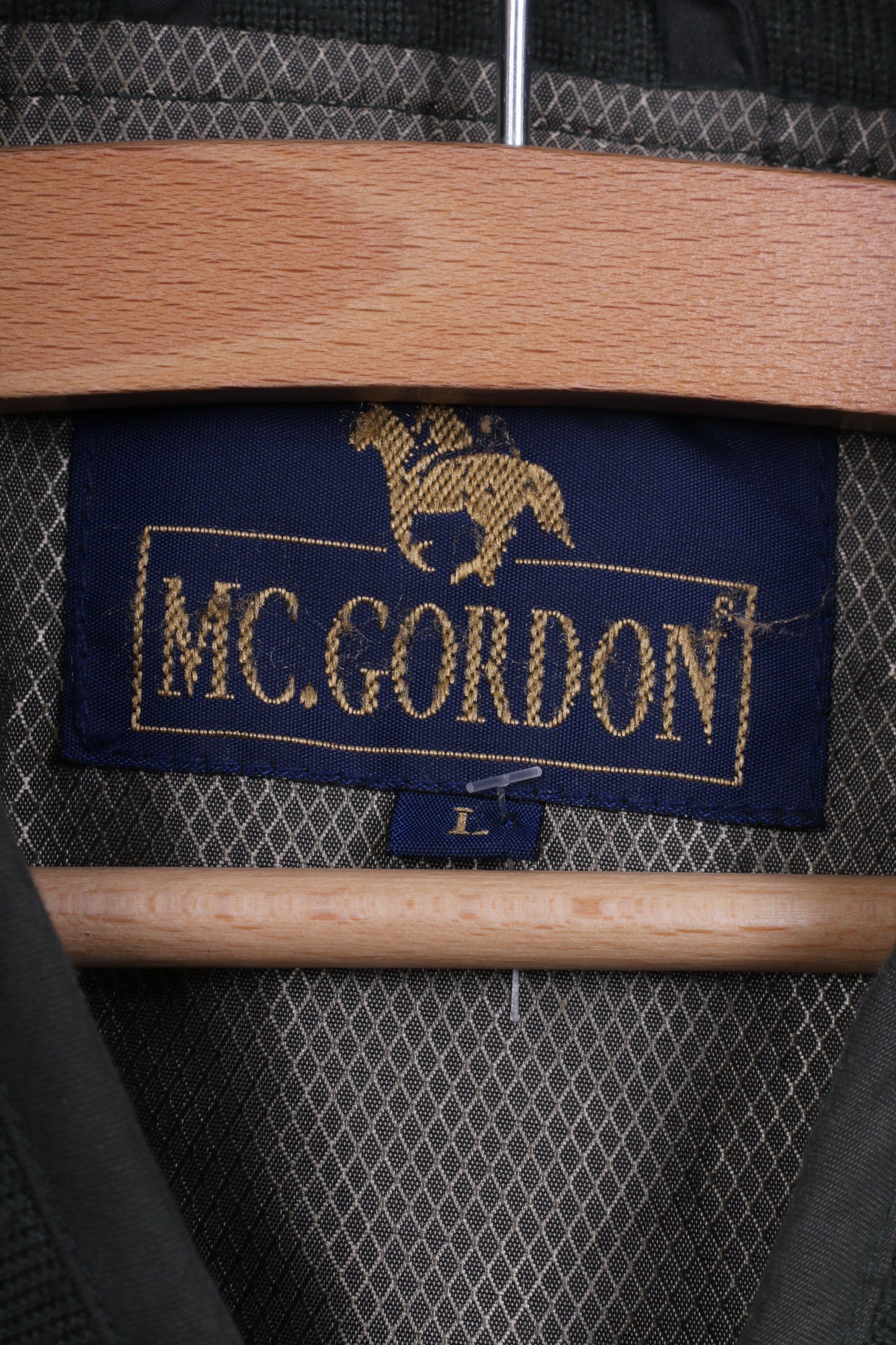 Mc.Gordon Mens L Bomber Jacket Green Full Zipper Vintage