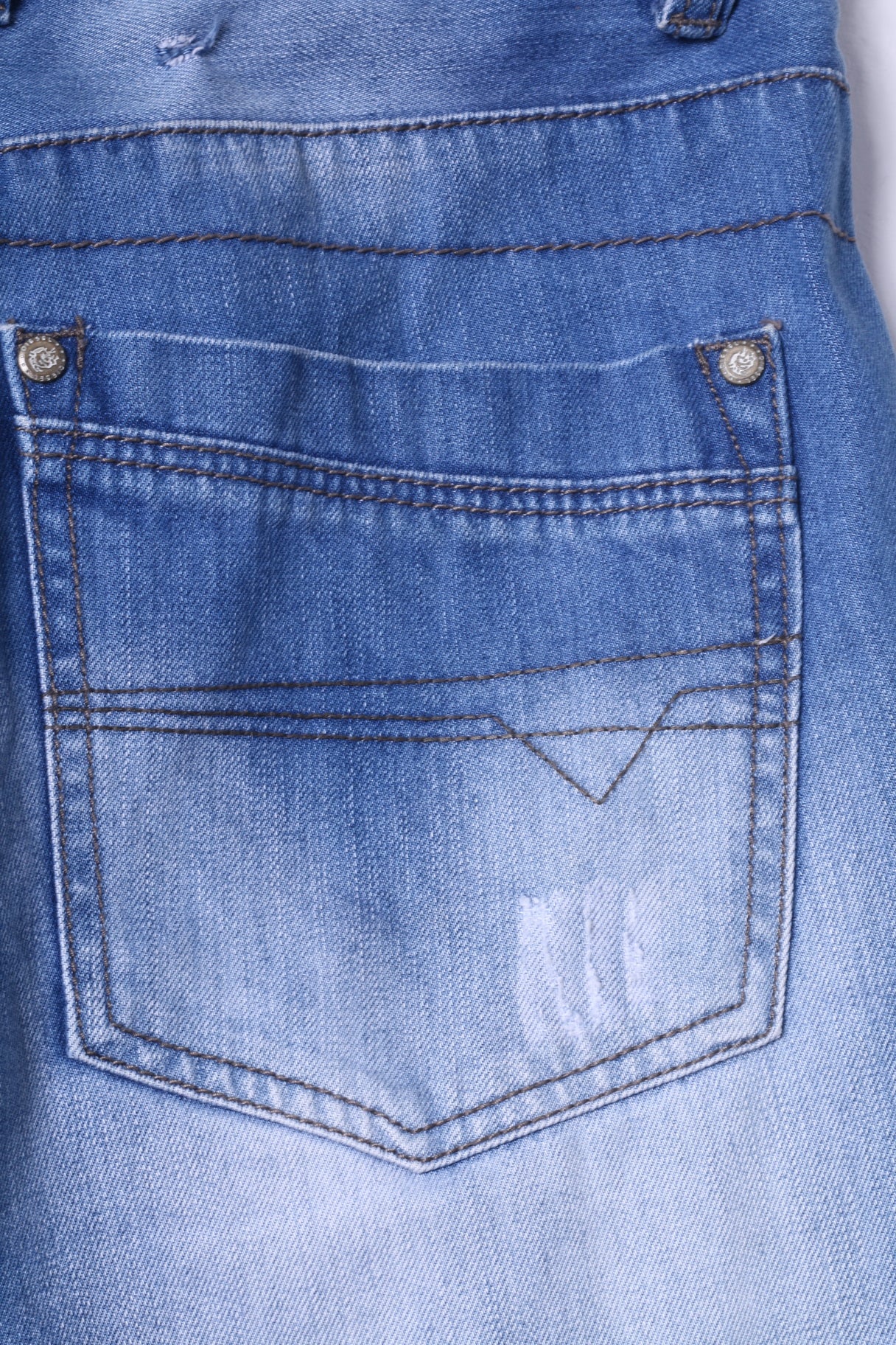 Diesel Industry Mens 33 Trousers Blue Jeans Faded Styled in Italy Denim Pants