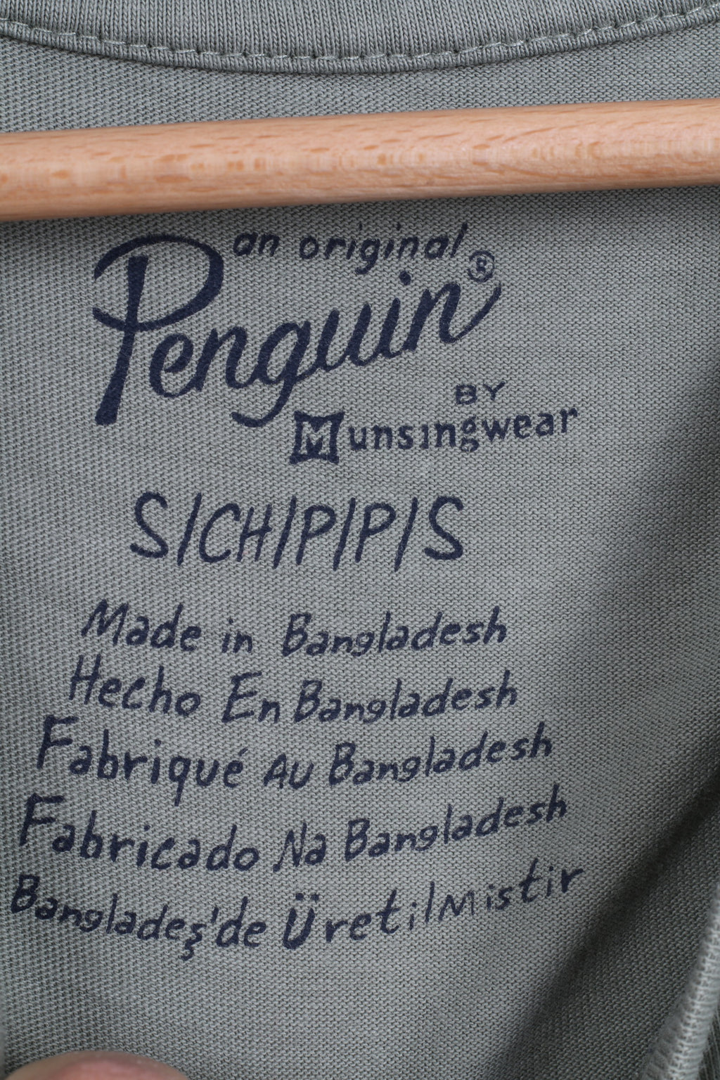 Penguin Mens S T-Shirt Khaki Cotton Crew Neck Graphic Shirt Pete's Surf Shop