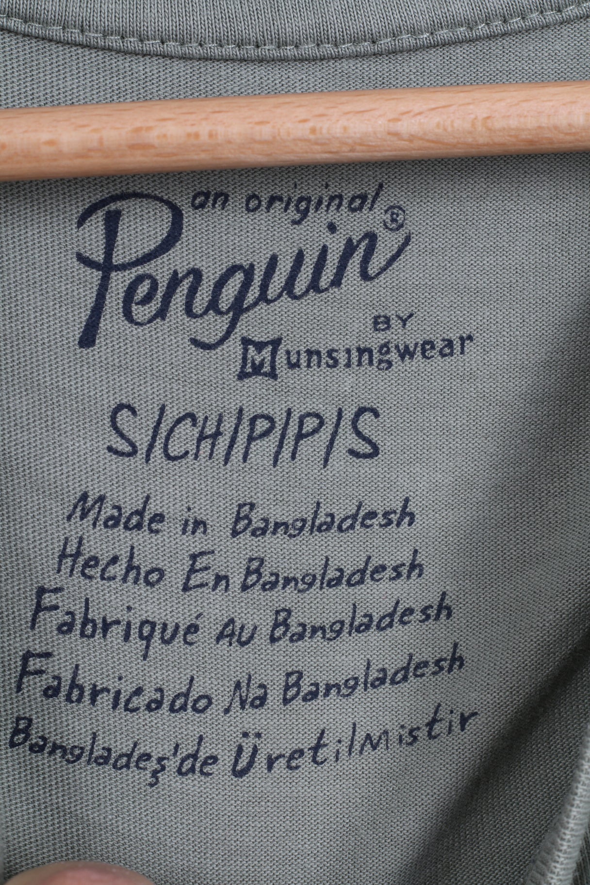 Penguin Mens S T-Shirt Khaki Cotton Crew Neck Graphic Shirt Pete's Surf Shop