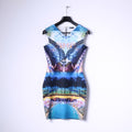 River Island Mini robe pour femme 10 36 S Bleu Summer Palms Beach Sexi