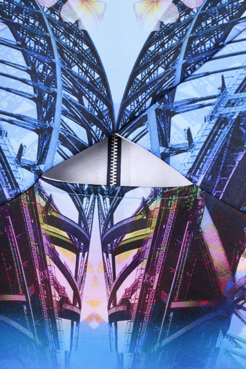 River Island Womens 10 36 S Mini abito blu Summer Palms Beach Sexi