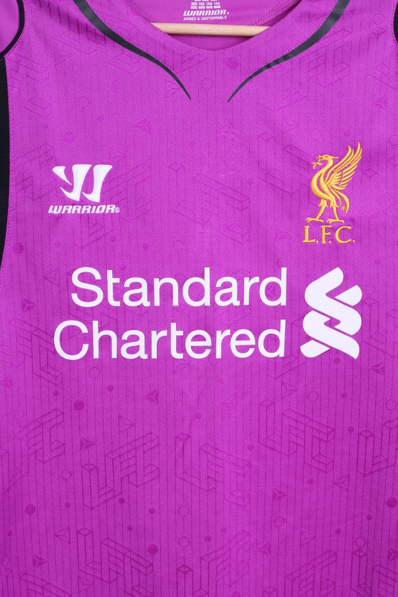 Warrior L.F.C. Mens XS(Youth 146) Shirt Football Shirt Purple Long Sleeve - RetrospectClothes