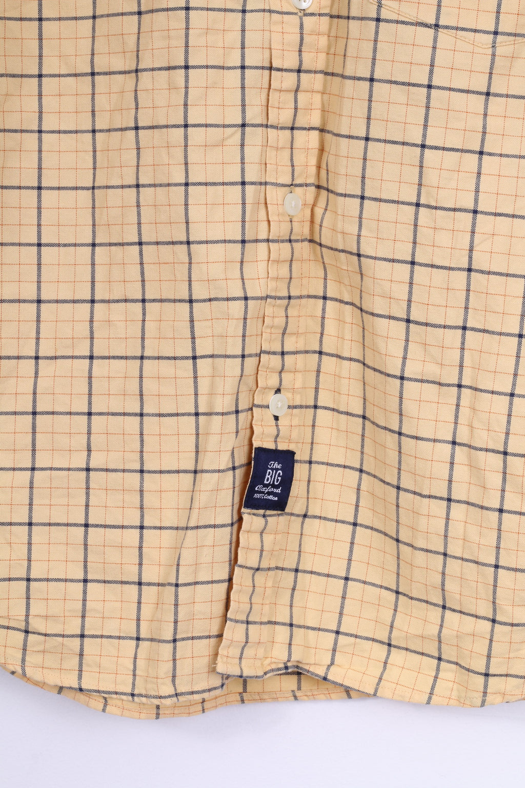 Camicia casual GAP Boys TTG XXL in cotone giallo The Big Oxford a quadri