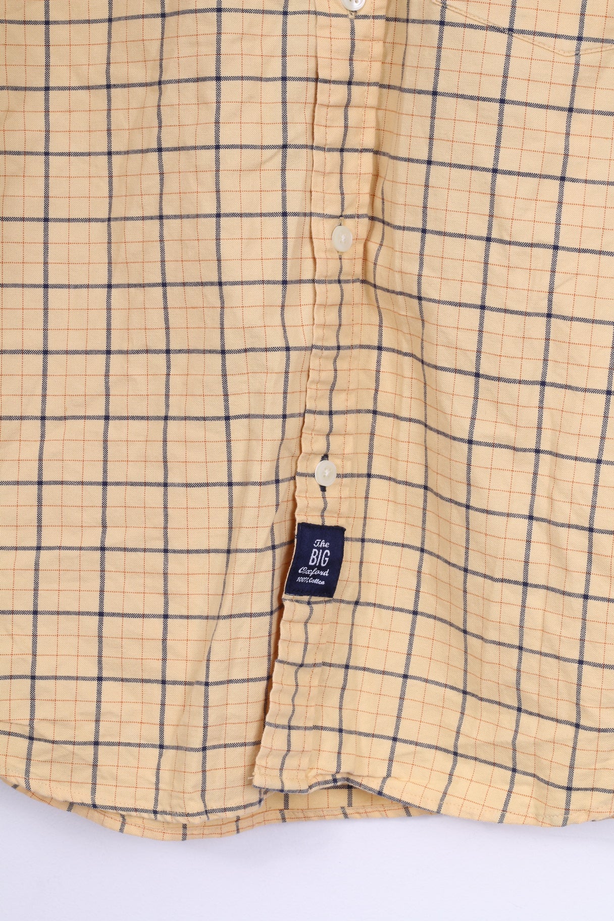 Camicia casual GAP Boys TTG XXL in cotone giallo The Big Oxford a quadri