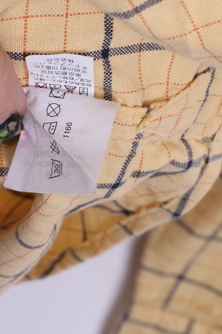 Camicia casual GAP Boys TTG XXL in cotone giallo The Big Oxford a quadri