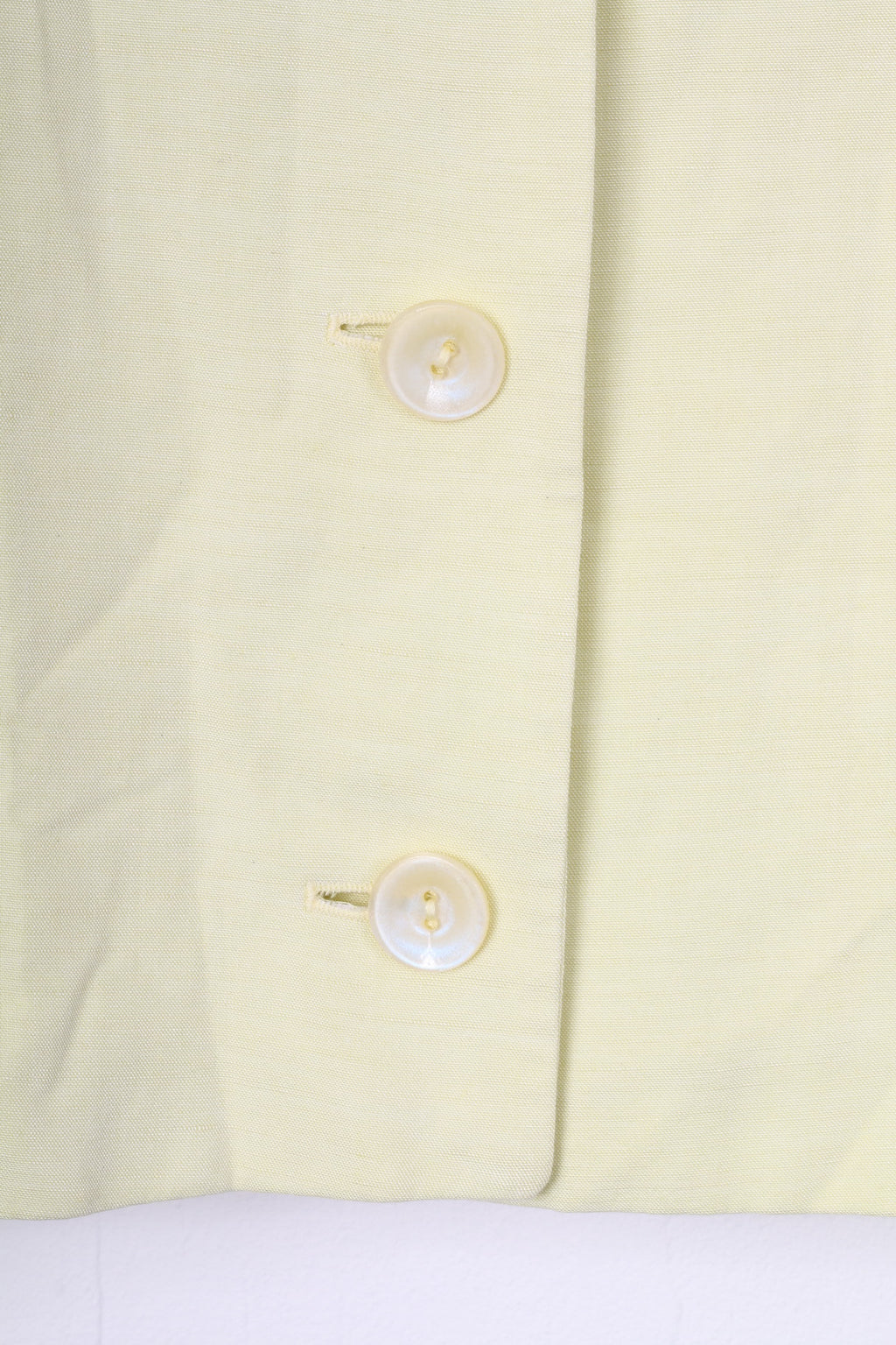 Compagnie La Rochelle Womens 36 S Blazer Yellow Single Breasted Shoulder Pads