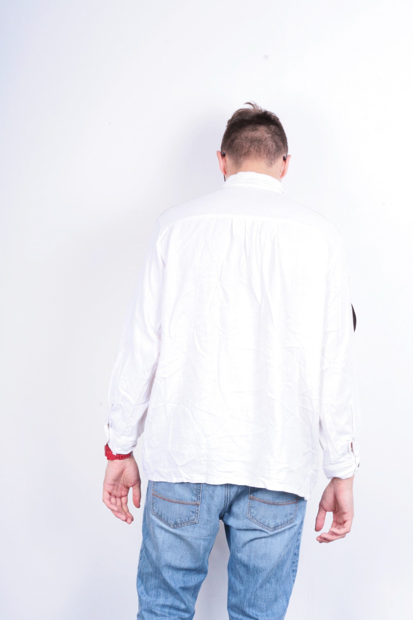 Mens 2XL Casual Shirt Tradition Alpen Beige Tirol Bavaria Austria Linen - RetrospectClothes