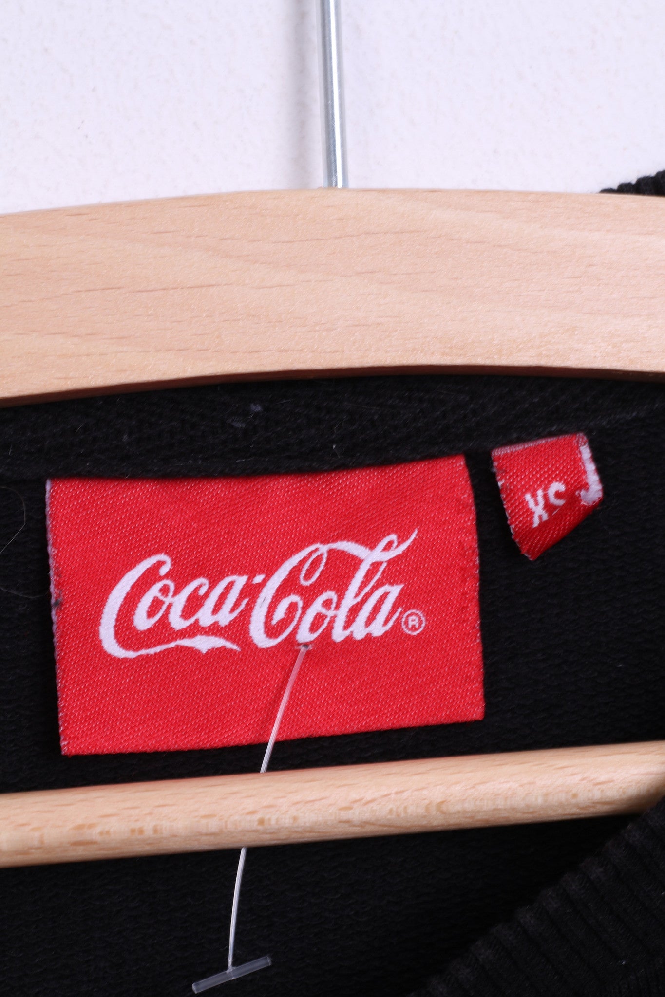 Cedar Wood State Womens XS Jumper Sweatshirt Black Coca-Cola Cotton - RetrospectClothes