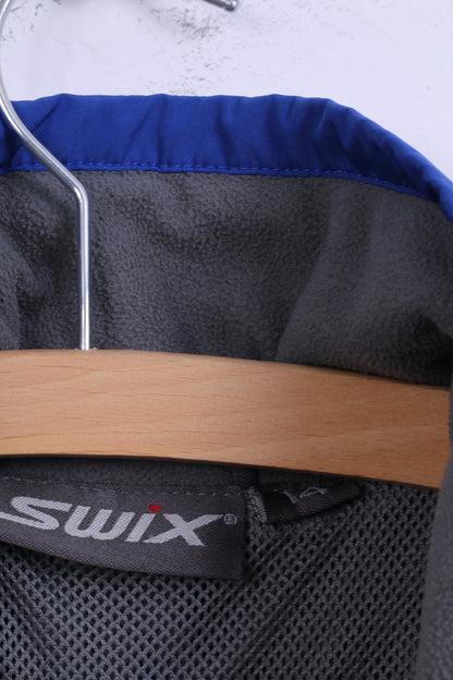 SWIX Veste de survêtement pour femme 14 XL avec fermeture éclair complète Bleu sport