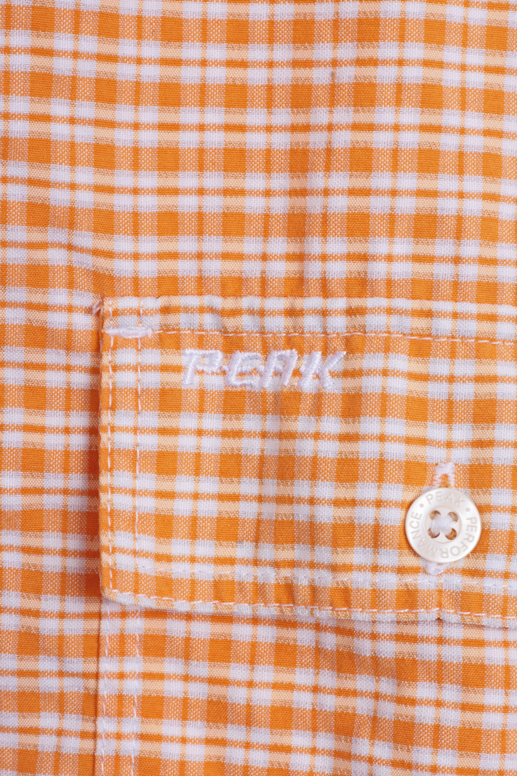 Peak Performance Womens S Outdoor Shirt Check Orange Sweden Short Sleeve - RetrospectClothes