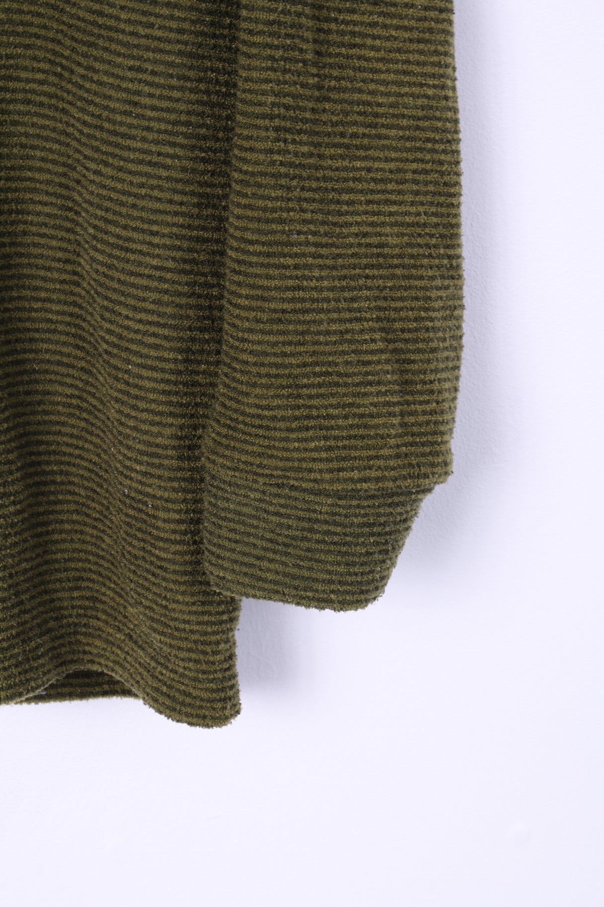 Four Seasons Womens L Fleece Top Green Zip Neck Sweatshirt Casual Top